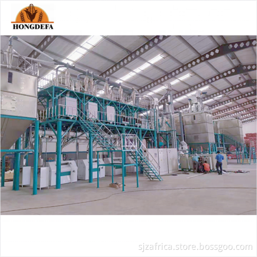 Hongdefa Professional 100T/24H Corn Flour Mill Factory
